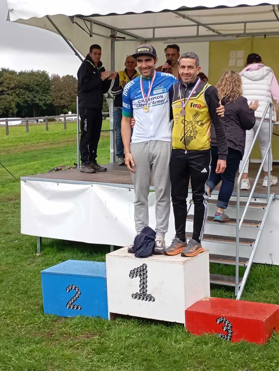Résultats des 20/21 septembre 2025 : 2 Titres de Champions CD 22 VTT : Frédéric Le Marrec Master 40 et Hervé Prud'homme Master 50, Élodie Hémon Vice championne Cd 22 VTT