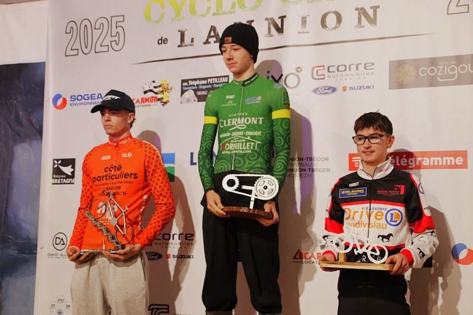 Résultats du 20 décembre 2025 : Kenan Le Fournis 2ème U19 CX à Lannion