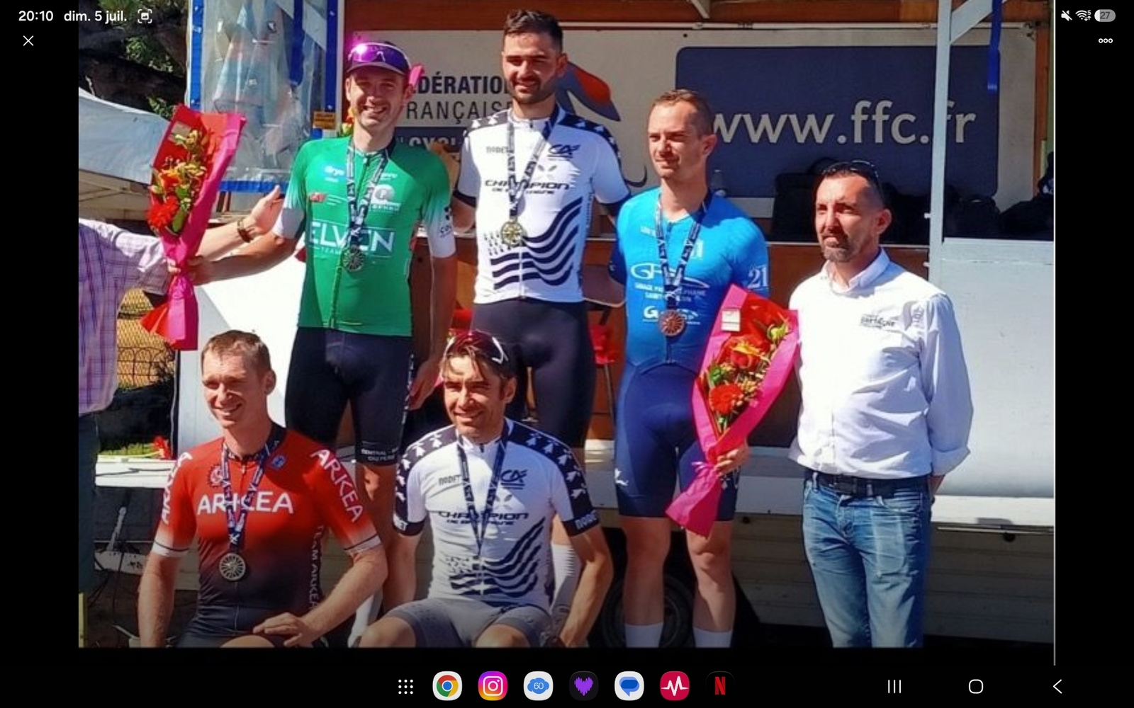 Résultats des 4/5/7 Juillet 2026 : 2 Titres de Champions de Bretagne Masters : Iwan Thomas Master 3 ,et Frédéric Le Marrec Master 4 à Roz Sur Couesnon, Killian Tharrut 2eme à Plouha