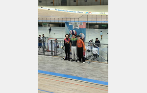 Résultats des 15/16 février 2025 : Noha Damany 3ème Scratch, 3ème Course aux points U17 à l'Omnium de la st Valentin au Vélodrome de Loudéac