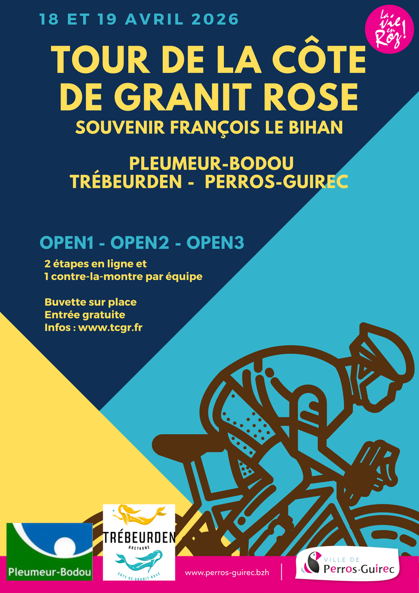 Tour Cycliste de la Côte de Granit Rose samedi 18 et dimanche 19 avril 2026