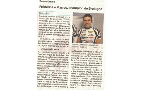 Les honneurs de la presse pour Lilian JOUANJAN, Hervé PRUDHOMME et Frédéric LE MARREC